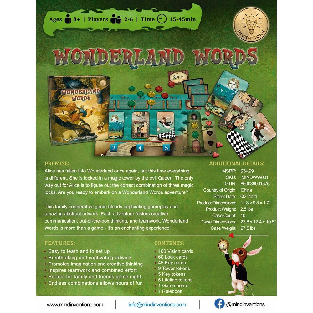Wonderland Words - 860036001576 - Board Game - The Little Lost Bookshop - The Little Lost Bookshop