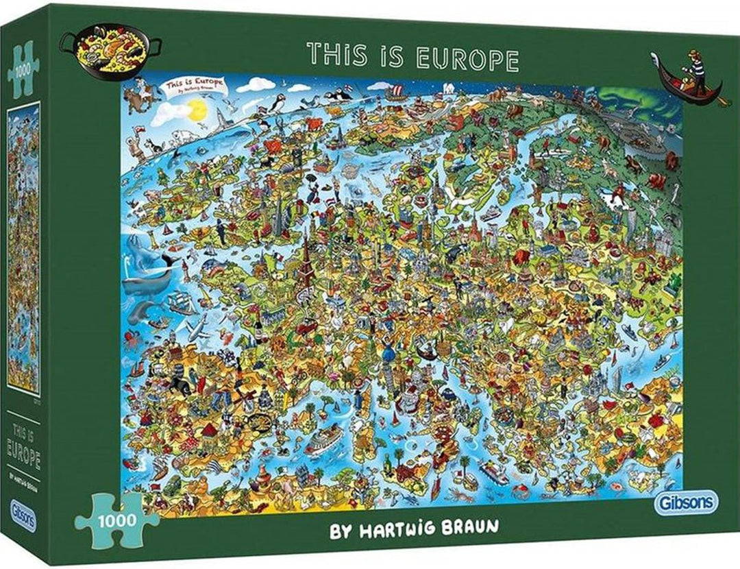 This is Europe Puzzle (1000pc) - 5012269071139 - Jedko Games - The Little Lost Bookshop