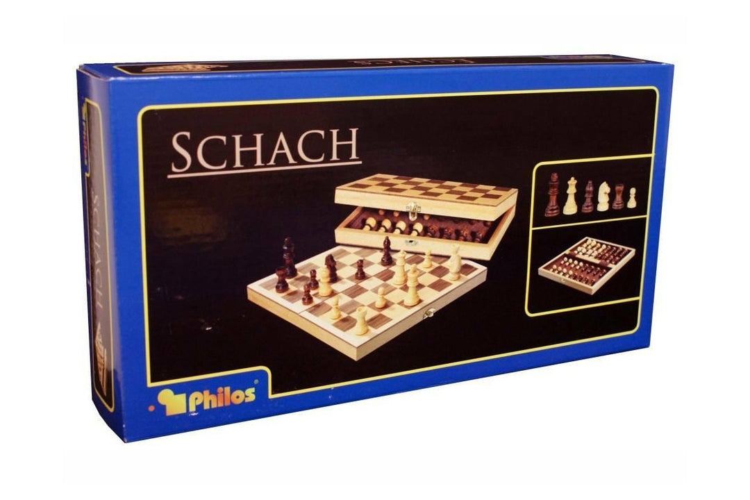 CHESS SET WOOD 30CM PHILOS