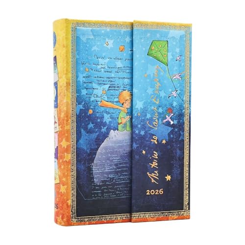 2026 Saint - Exupery, The Little Prince (Embellished Manuscripts Collection) Mini 12 - month Day - at - a - Time Hardcover Flexi Dayplanner 2026 (Wrap Closure) - 9780349707259 - Paperblanks - Paperblanks - The Little Lost Bookshop