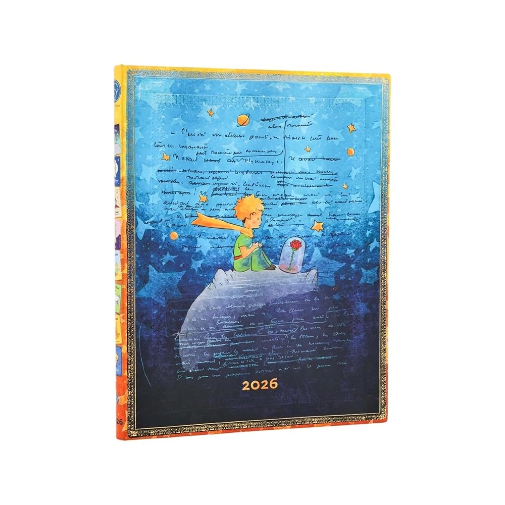 2026 Saint - Exupery, The Little Prince (Embellished Manuscripts Collection) Ultra 12 - month Vertical Softcover Flexi Dayplanner 2026 (Elastic Band Closure) - 9780349708560 - Paperblanks - Paperblanks - The Little Lost Bookshop