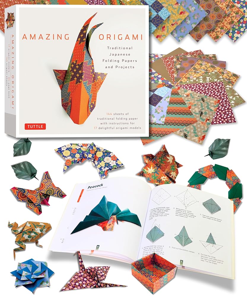 Amazing Origami Kit: Traditional Japanese Folding Papers and Projects [144 Origami Papers with Book, 17 Projects] cover image