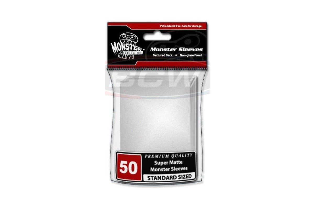BCW Monster Deck Protectors Standard Matte White (50 Sleeves) - 656103011223 - The Little Lost Bookshop - The Little Lost Bookshop
