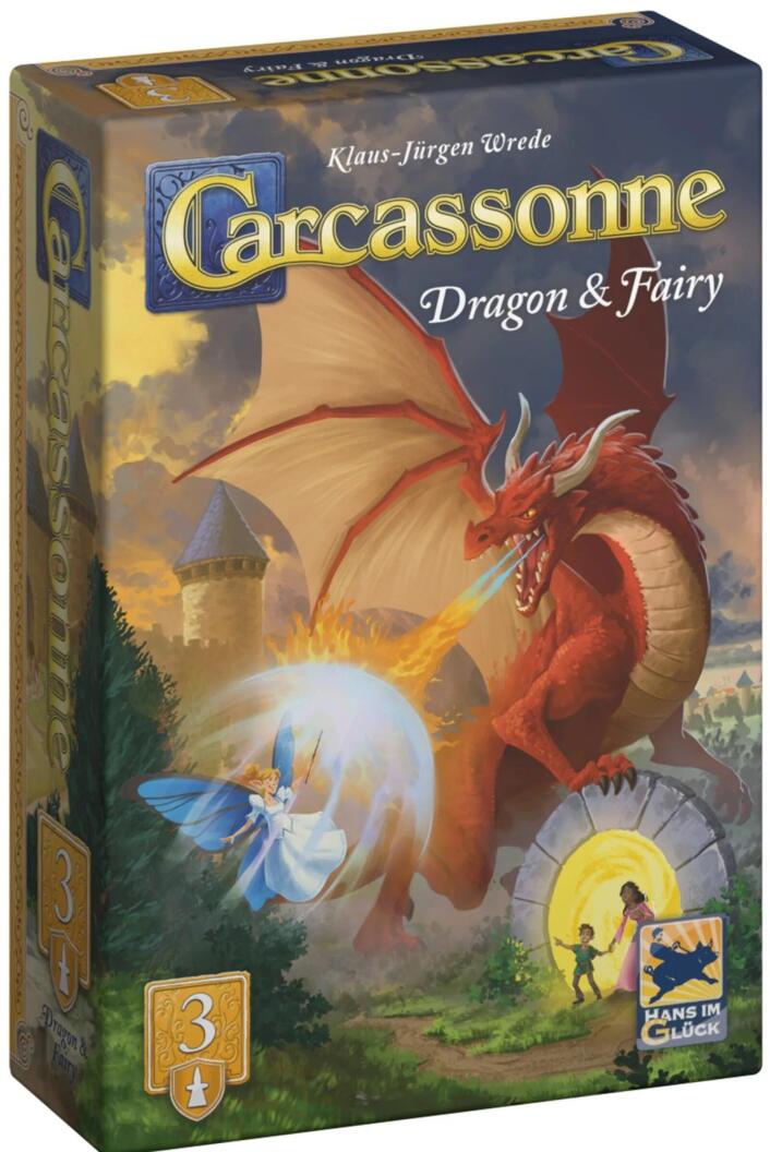 Carcassonne Expansion 3 - Dragon and Fairy (2025 Redesign) - 3558380131694 - Board Game - Hans im Gluck - The Little Lost Bookshop