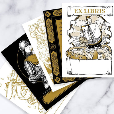 Fantasy Mix Pack Bookplates - 10 pack - 739601495990 - Bookplate - Fleur & Fable - The Little Lost Bookshop