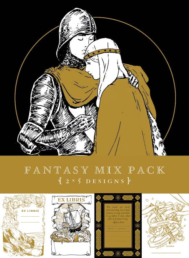 Fantasy Mix Pack Bookplates - 10 pack - 739601495990 - Bookplate - Fleur & Fable - The Little Lost Bookshop