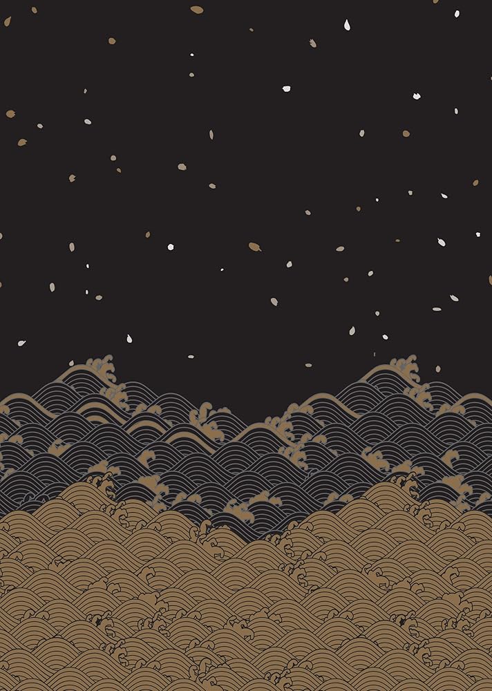 Golden Waves Dotted Hardcover Journal: Blank Notebook with Ribbon Bookmark - 9780804855686 - Tuttle Studio - Tuttle Publishing - The Little Lost Bookshop