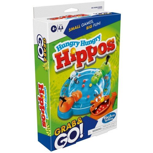 Grab & Go Hungry Hungry Hippos: The Classic Marble - Chomping Game - 195166231037 - The Little Lost Bookshop - The Little Lost Bookshop