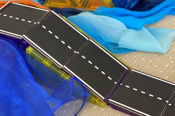 Learn & Grow Magnetic Tile Topper - Road Pack (40 Piece) - LAGT - TOPPER - ROAD - PACK - Learn and Grow Toys - The Little Lost Bookshop