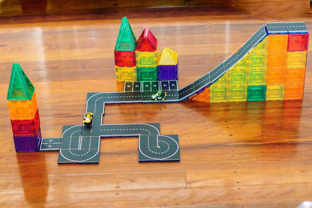 Learn & Grow Magnetic Tile Topper - Road Pack (40 Piece) - LAGT - TOPPER - ROAD - PACK - Learn and Grow Toys - The Little Lost Bookshop
