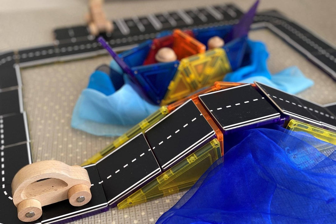 Learn & Grow Magnetic Tile Topper - Road Pack (40 Piece) - LAGT - TOPPER - ROAD - PACK - Learn and Grow Toys - The Little Lost Bookshop