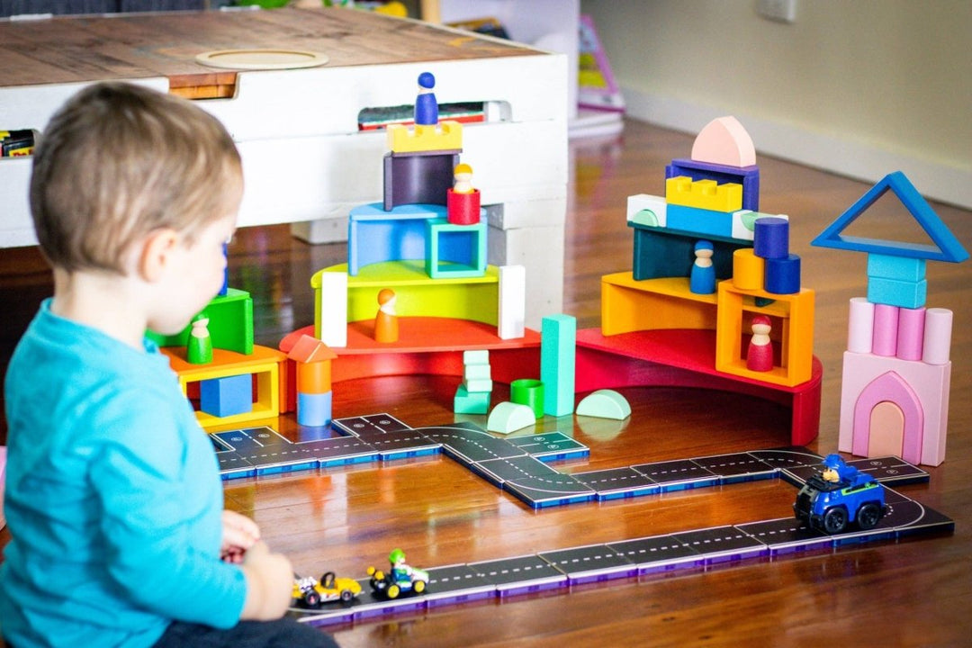 Learn & Grow Magnetic Tile Topper - Road Pack (40 Piece) - LAGT - TOPPER - ROAD - PACK - Learn and Grow Toys - The Little Lost Bookshop