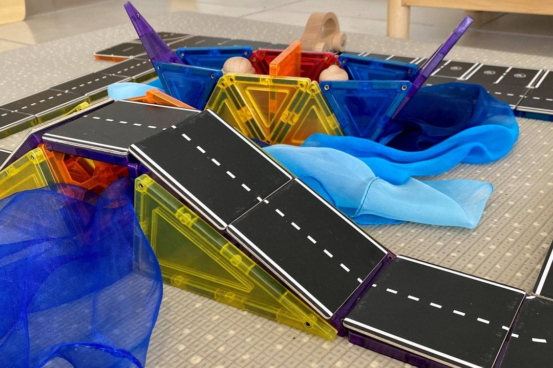 Learn & Grow Magnetic Tile Topper - Road Pack (40 Piece) - LAGT - TOPPER - ROAD - PACK - Learn and Grow Toys - The Little Lost Bookshop