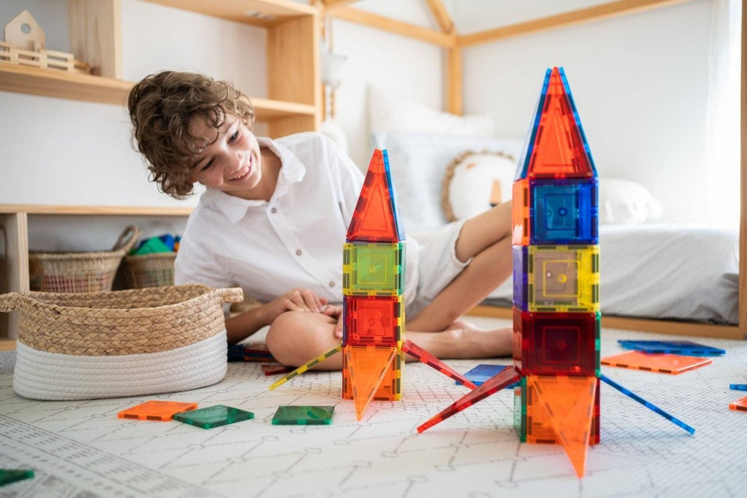 Learn & Grow Magnetic Tiles - 110 piece set - New Design - Learn and Grow Toys - The Little Lost Bookshop