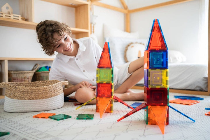 Learn & Grow Magnetic Tiles - 110 piece set - New Design - Learn and Grow Toys - The Little Lost Bookshop