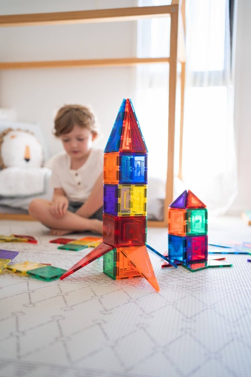 Learn & Grow Magnetic Tiles - 110 piece set - New Design - Learn and Grow Toys - The Little Lost Bookshop