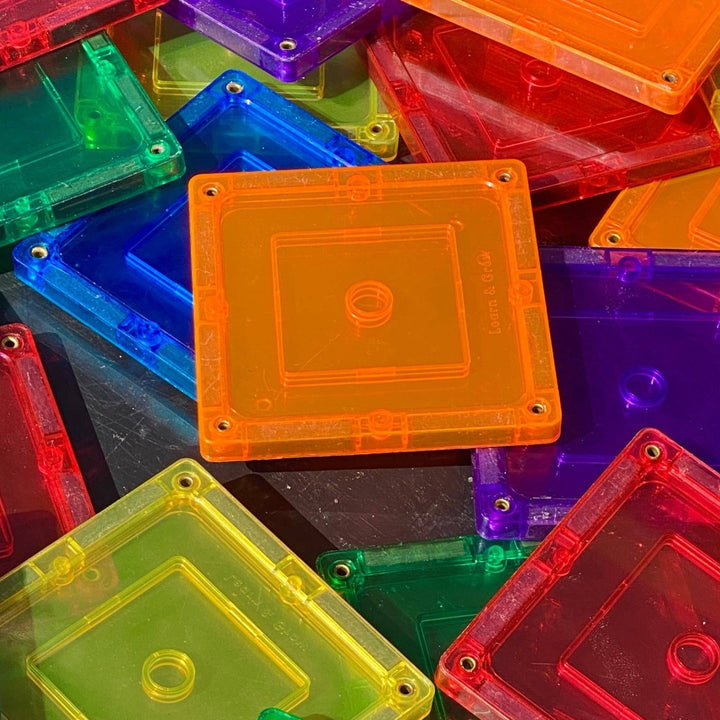 Learn & Grow Magnetic Tiles - Small Square Pack (36 piece) - LAGT_36PC_SML_SQ_PACK - Learn and Grow Toys - The Little Lost Bookshop