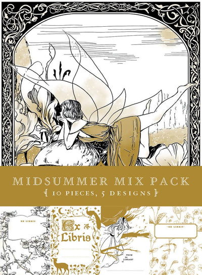 Midsummer Mixed Bookplates - 10 pack - 739601496065 - Bookplate - Fleur & Fable - The Little Lost Bookshop