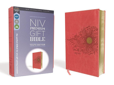 NIV, Premium Gift Bible, Youth Edition, Leathersoft, Coral, Red Letter, Comfort Print: The Perfect Bible for Any Gift - Giving Occasion - 9780310454656 - Zondervan - Zondervan - The Little Lost Bookshop