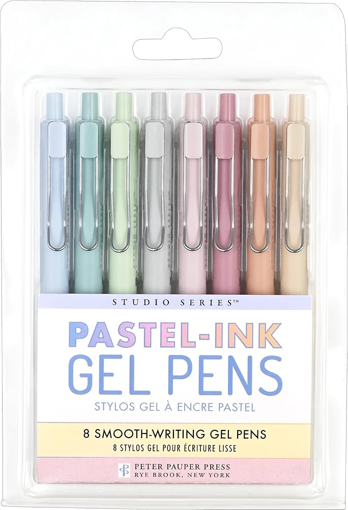 Pastel Gel Pens - 8 Smooth Writing Pens - 9781441344397 - Peter Pauper Press - Peter Pauper Press - The Little Lost Bookshop