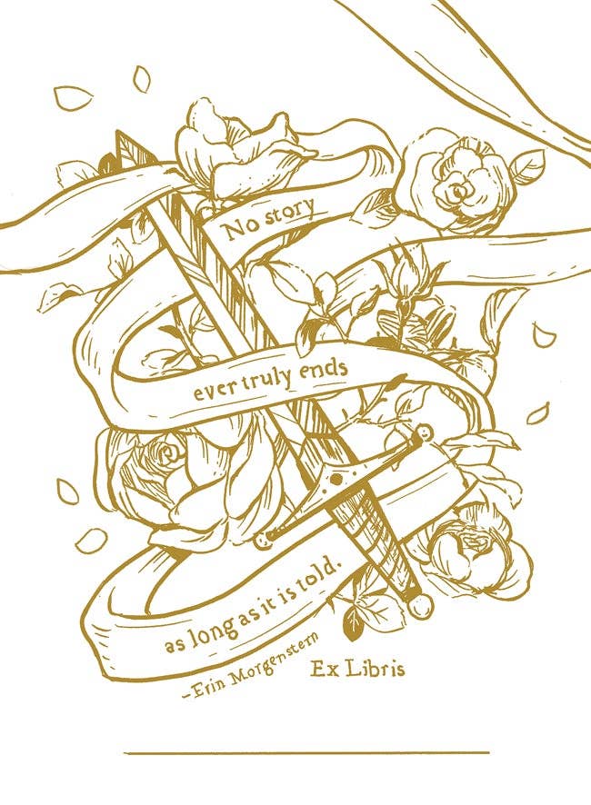 Shadowsteel Bookplates - 10 pack - 739601495983 - Bookplate - Fleur & Fable - The Little Lost Bookshop