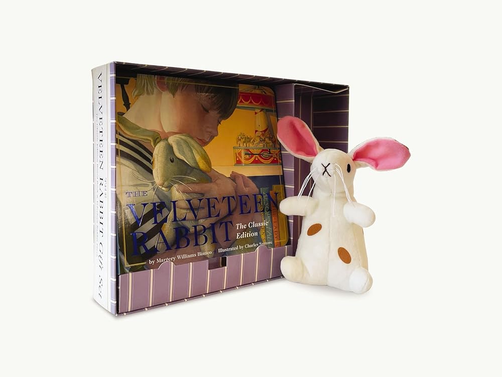 The Velveteen Rabbit Plush Gift Set: The Classic Edition Board Book + Plush Stuffed Animal Toy Rabbit Gift Set - 9781604339871 - Margery Williams, Charles Santore - Applesauce Press - The Little Lost Bookshop