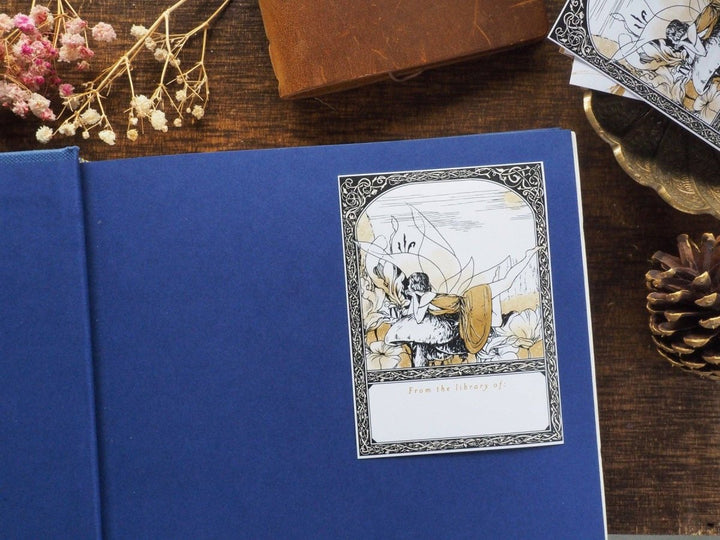 Titania bookplates: 10 pack (string tie envelope) - 739601496010 - Bookplate - Fleur & Fable - The Little Lost Bookshop