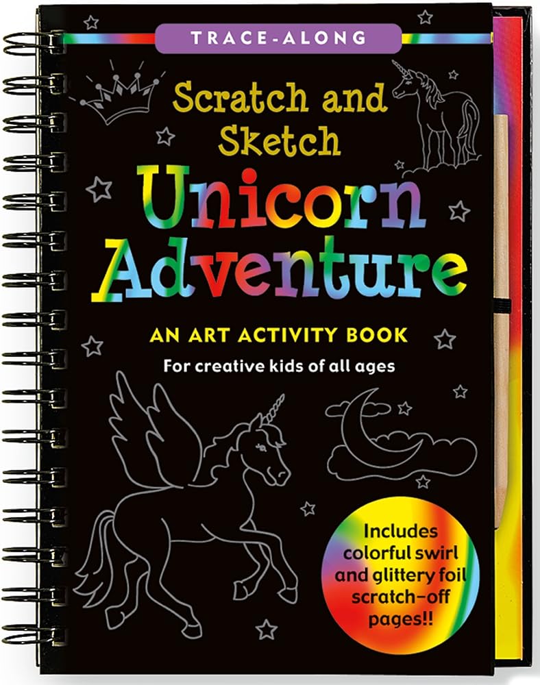 Unicorn Adventure Scratch and Sketch: An Art Activity Book for Creative Kids of All Ages - 9781441313171 - Lee Nemmers - Peter Pauper Press - The Little Lost Bookshop