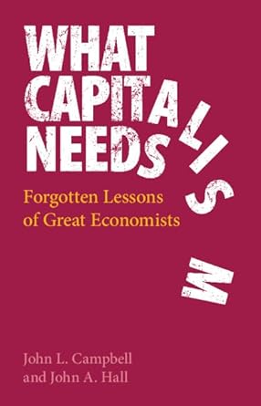 What Capitalism Needs: Forgotten Lessons of Great Economists - 9781108487825 - John L. Campbell, John A. Hall - Cambridge University Press - The Little Lost Bookshop
