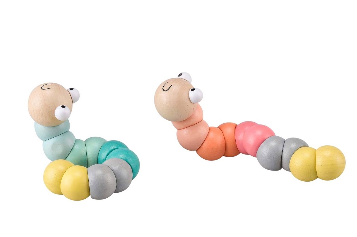 Wooden Worms - HT3458 - A W Tozer - ToysLink - The Little Lost Bookshop