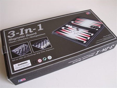 3 in 1 Chess/Checkers/Backgammon 12.5'' - 9331863001790 - Chess - LPG - The Little Lost Bookshop