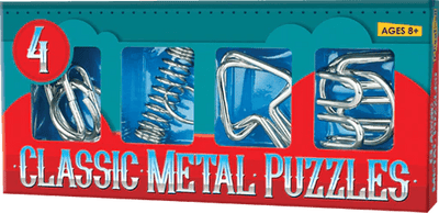 4 Classic Metal Puzzles - 5015766002750 - Jedko Games - The Little Lost Bookshop