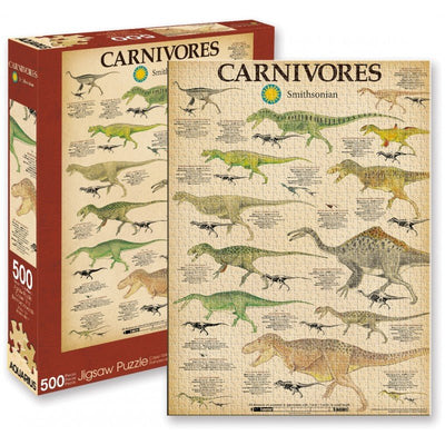 Aquarius Carnivore Dinosaur Puzzle (500pc) - 840391149854 - Board Games - The Little Lost Bookshop