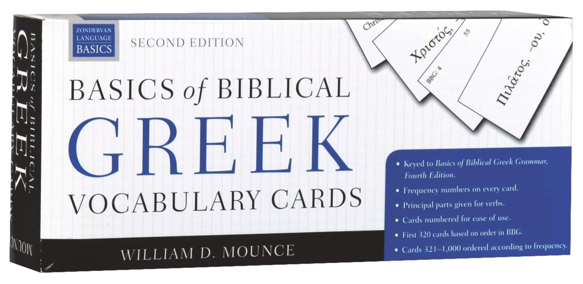 Basics of Biblical Greek (Vocabulary Cards) - 9780310598763 - William D. Mounce - Zondervan - The Little Lost Bookshop
