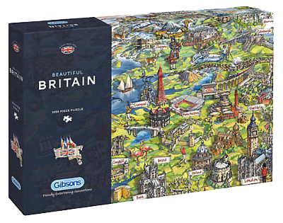 Beautiful Britain Puzzle (1000pc) - 5012269070804 - Jedko Games - The Little Lost Bookshop