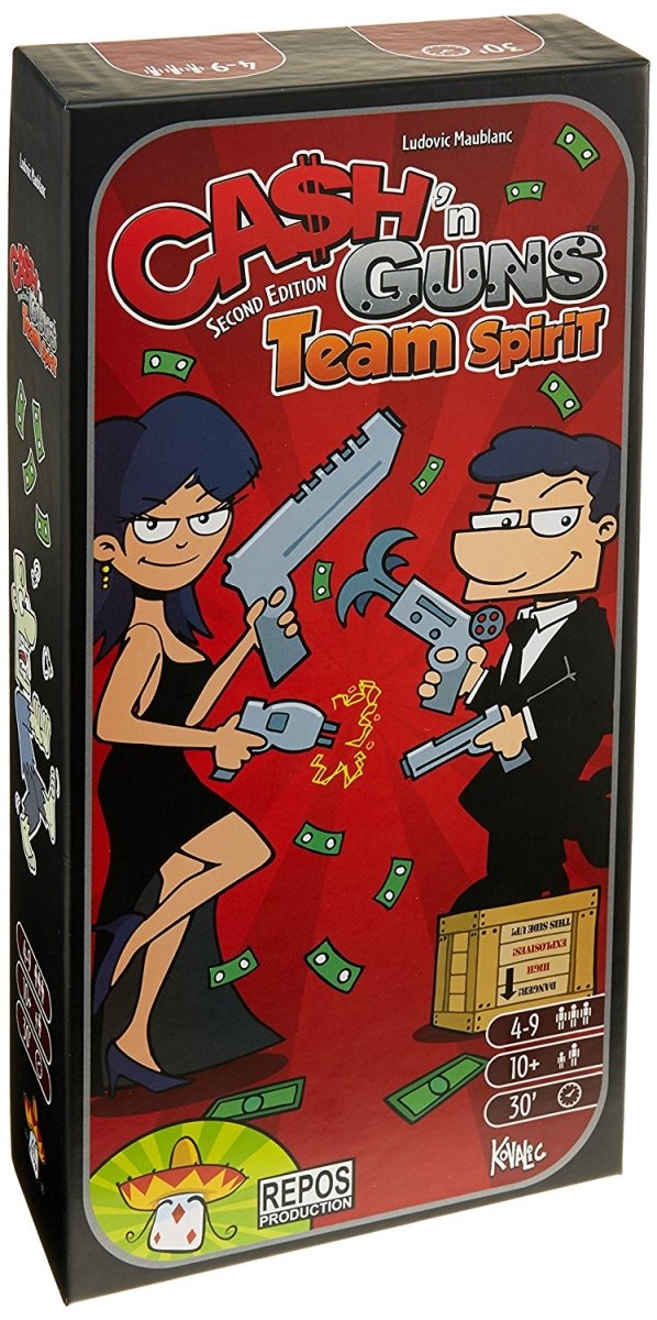CASH N GUNS TEAM SPIRIT - 5425016921616 - Cash n Guns - Gamewright - The Little Lost Bookshop
