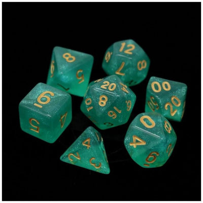 Die Hard Dice Polymer RPG Polyhedral Set - Hakuro with Gold - 689355111342 - Dice - Die Hard - The Little Lost Bookshop