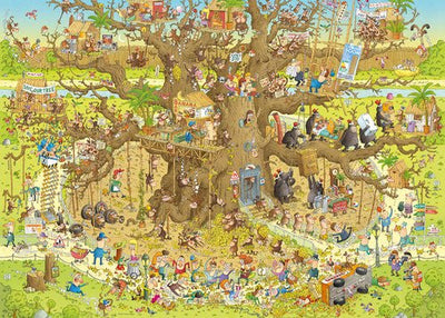 Funky Zoo: Monkey Habitat (1000pc) - 4001689298333 - Jedko Games - The Little Lost Bookshop