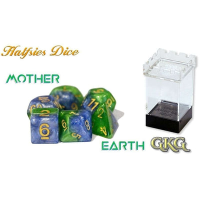 Halfsies Dice Mother Earth with Upgraded Dice Case - 760970245503 - Dice - VR - The Little Lost Bookshop