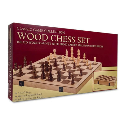Inlaid Wooden Chess Set - 025766001566 - Jedko Games - The Little Lost Bookshop