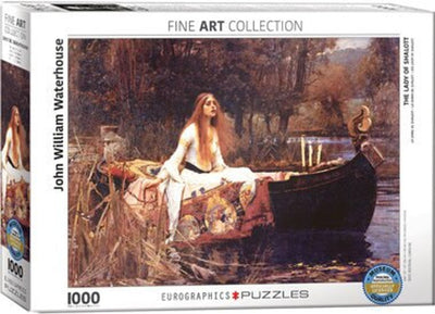Lady of Shallot Puzzle (1000pc) - 628136611336 - Jedko Games - The Little Lost Bookshop