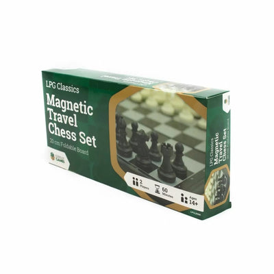 LPG Plastic Magnetic Travel Chess Set (20cm Foldable Board) - 742033922965 - Let's Play Games - The Little Lost Bookshop