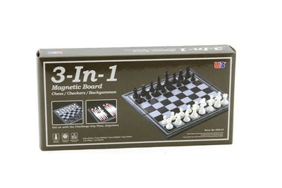 Magnetic Games 3 in 1 Magnetic Chess/Checkers 10" - 9331863001783 - Chess - Jedko Games - The Little Lost Bookshop