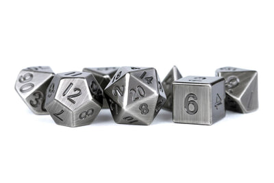 MDG Metal Dice Set 16mm (Antique Silver) - 852671071755 - Board Games - The Little Lost Bookshop