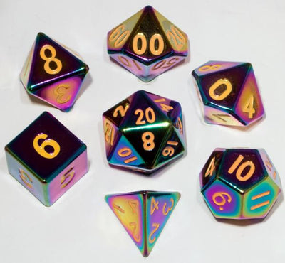 MDG Metal Dice Set 16mm (Touched Rainbow) - 852678889162 - Board Games - The Little Lost Bookshop