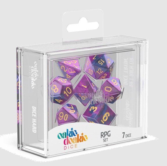Oakie Doakie Dice RPG Set Amethyst (7) - 4056133701297 - Board Games - The Little Lost Bookshop