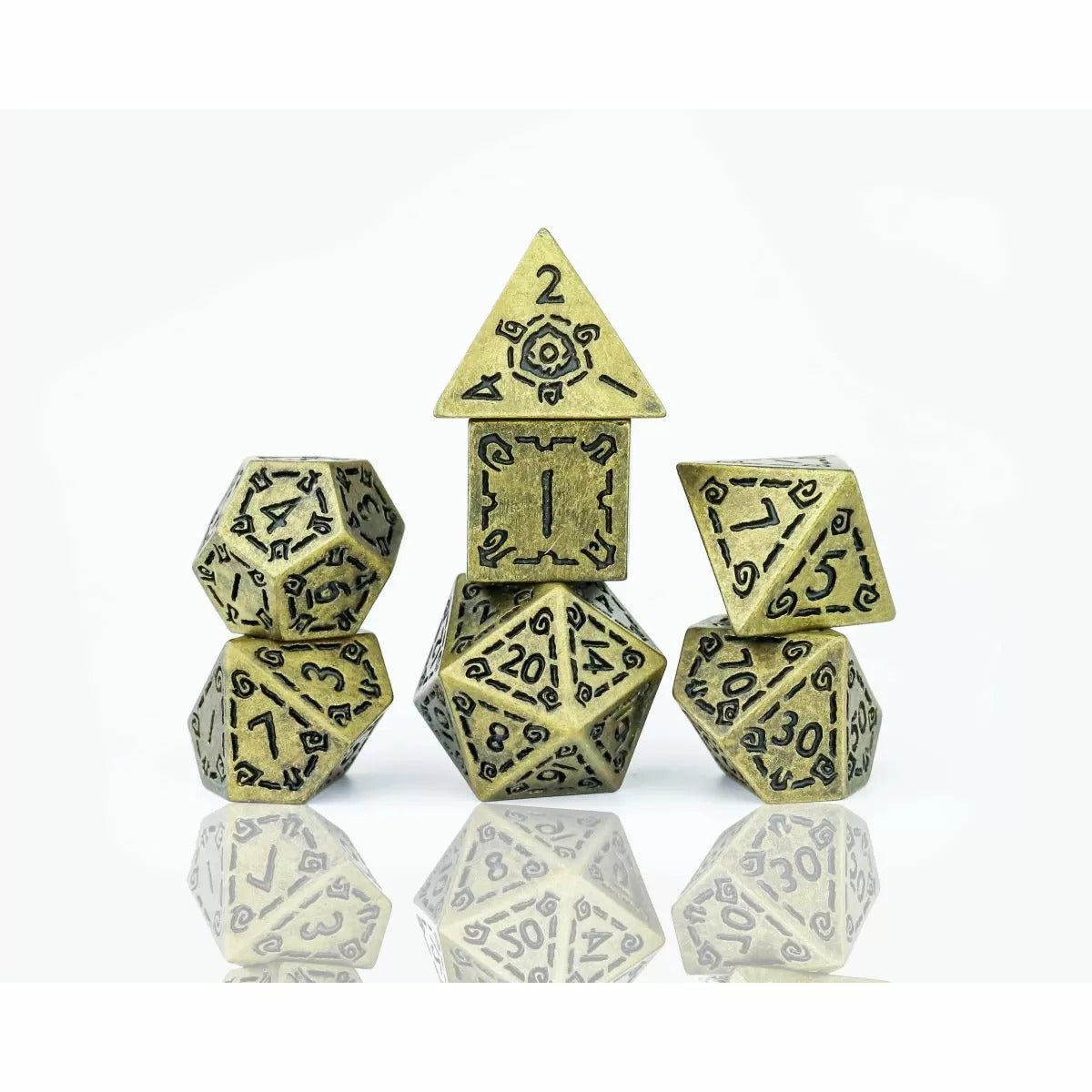 Sirius Dice - Illusory Metal (Gold) - 810113710037 - Board Games - The Little Lost Bookshop
