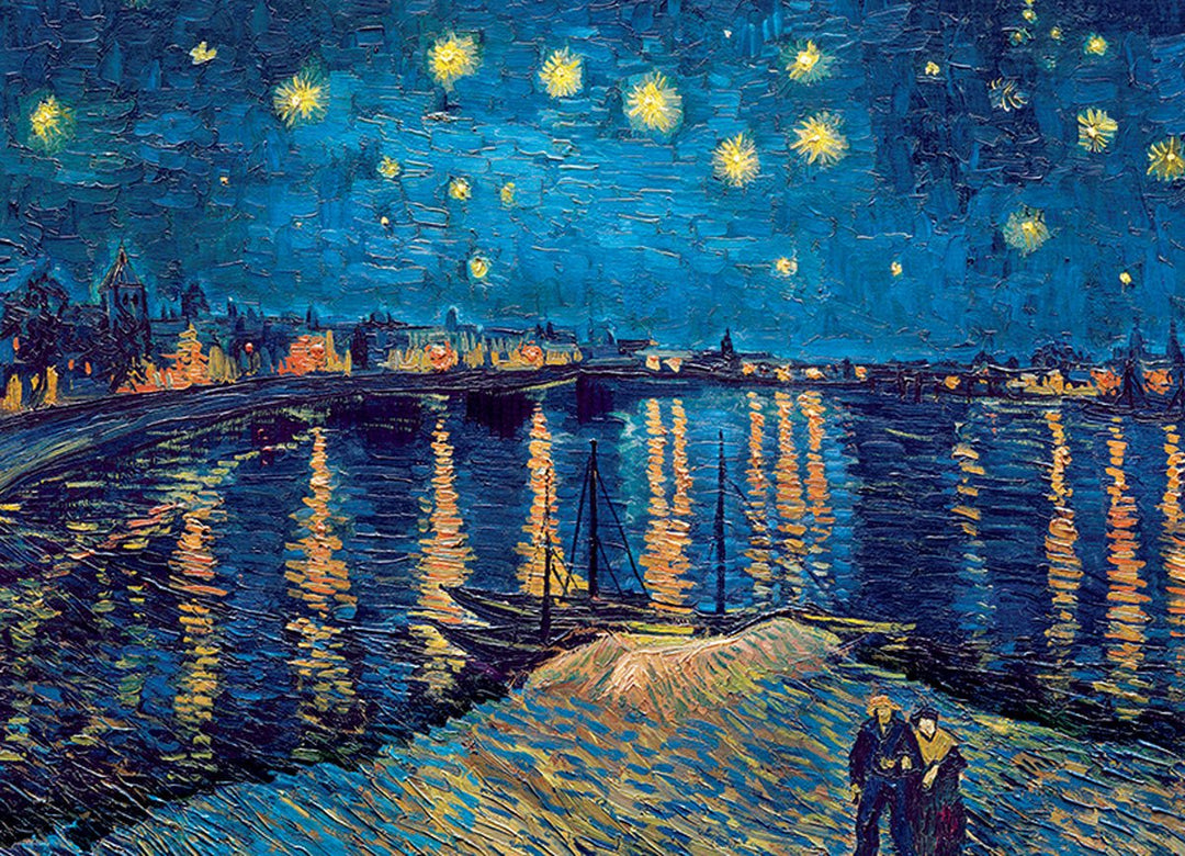 The Starry Night Over the Rhone Puzzle (1000pc) - 628136657082 - Jedko Games - The Little Lost Bookshop