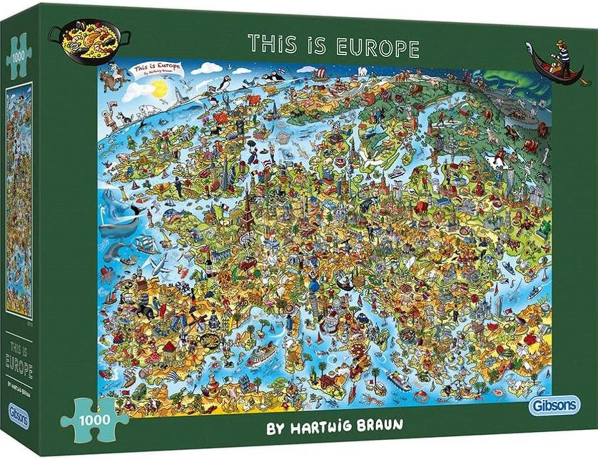 This is Europe Puzzle (1000pc) - 5012269071139 - Jedko Games - The Little Lost Bookshop