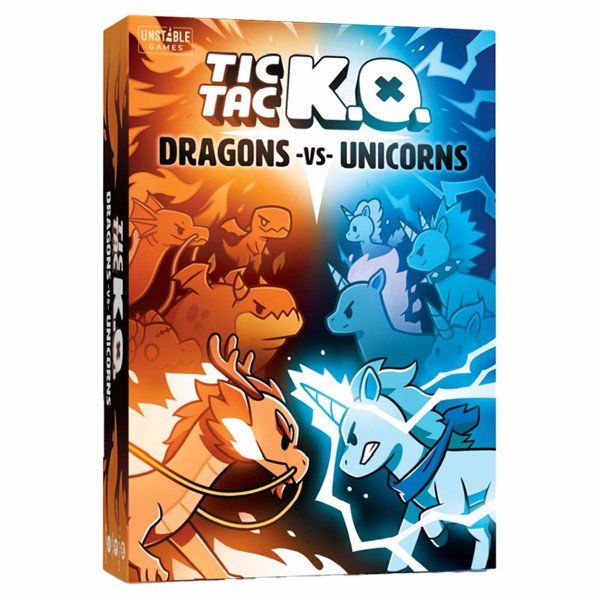 Tic Tac K.O. Dragons vs. Unicorns - 810031364947 - Board Games - The Little Lost Bookshop